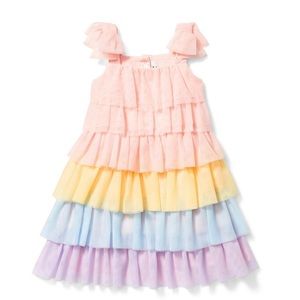 Janie & Jack Limited Edition Juno Valentine tiered tulle dress. EUC. Worn once!
